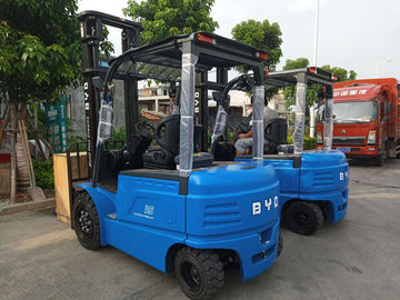 BYD Angkat Pengangkat Truk, BYD Electric Forklift 3,5 Ton Kapasitas Beban Dengan 4 Roda
